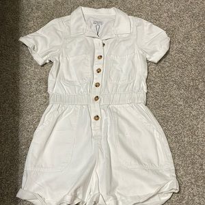 Gianni Bini white denim romper